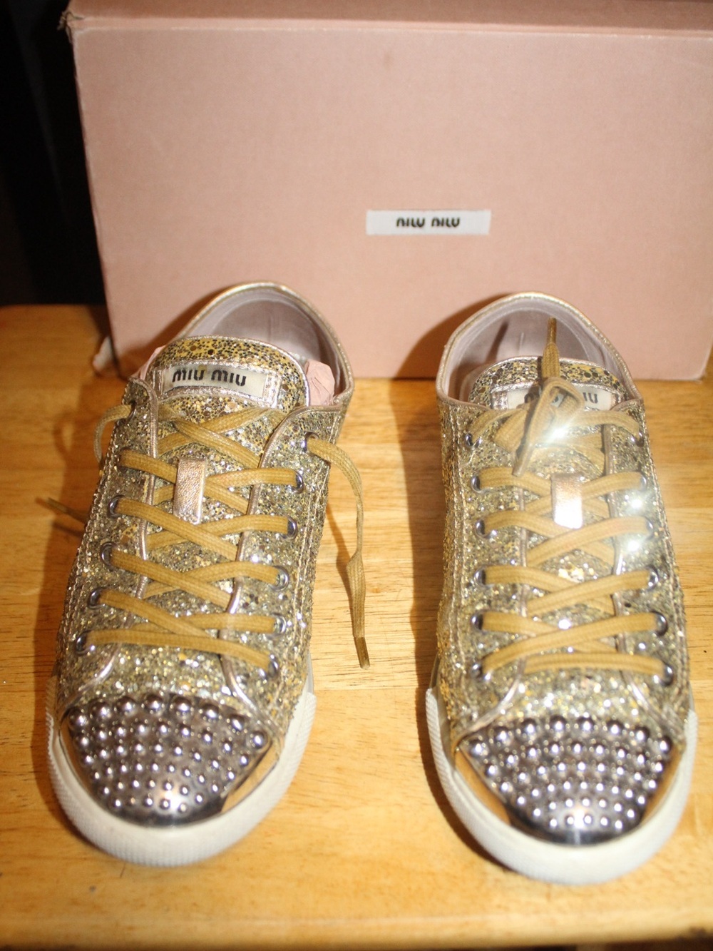 Miu Miu Glitter Sneakers